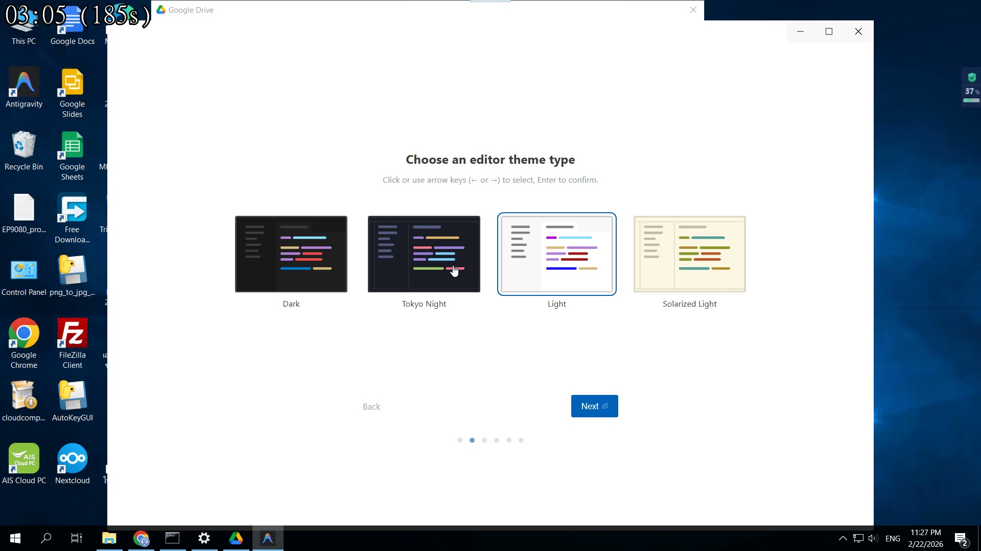 Extensions เสร็จ — กด Next