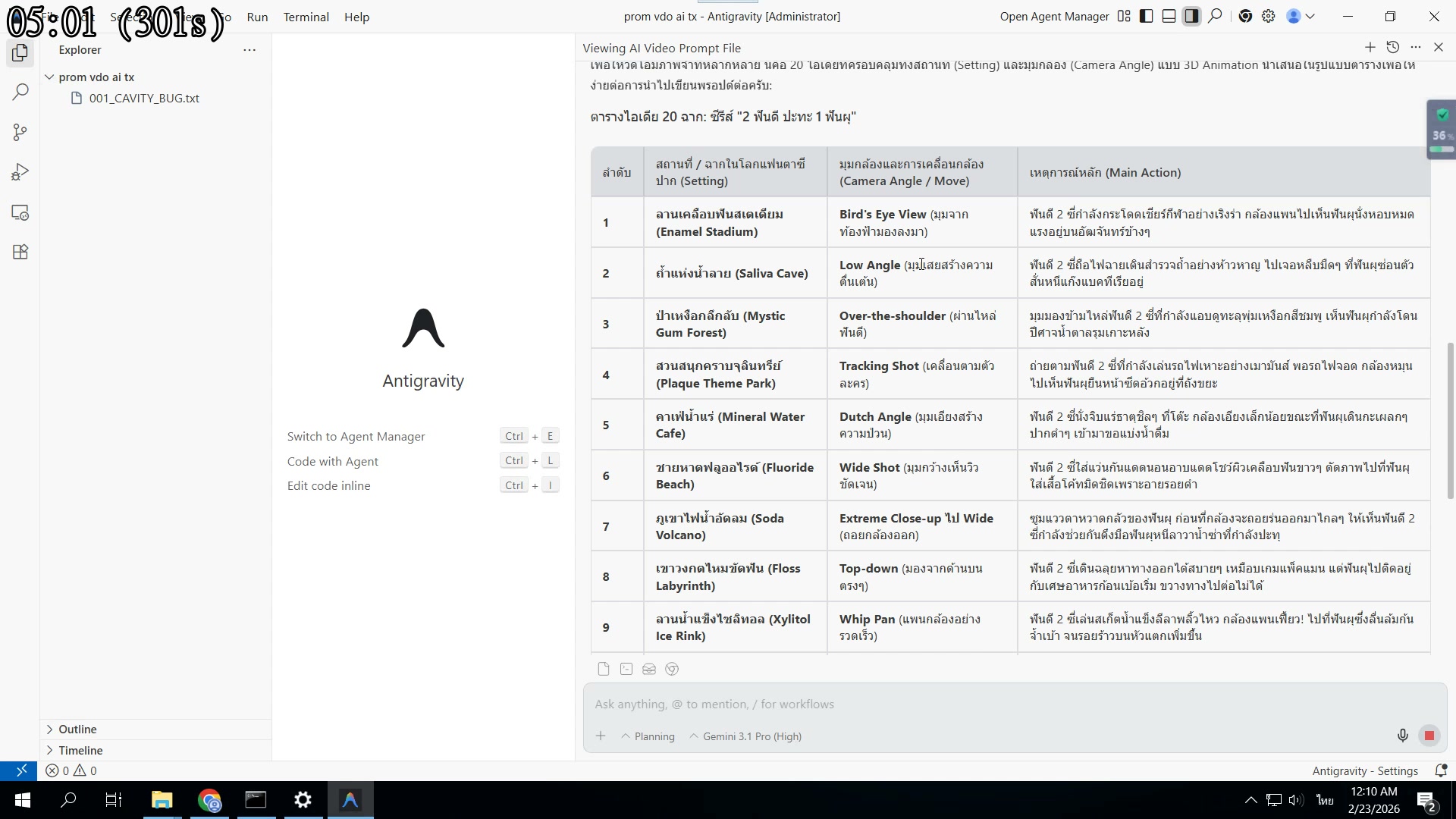 ตัวอย่างจาก Prompt เดิม — ไหล่เคลื่อน